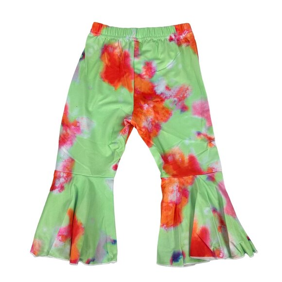 Girls 3-Piece Fringe Tee Tie-Dye Bell Bottoms & Headband Set - Size 2T - Picture 12 of 13